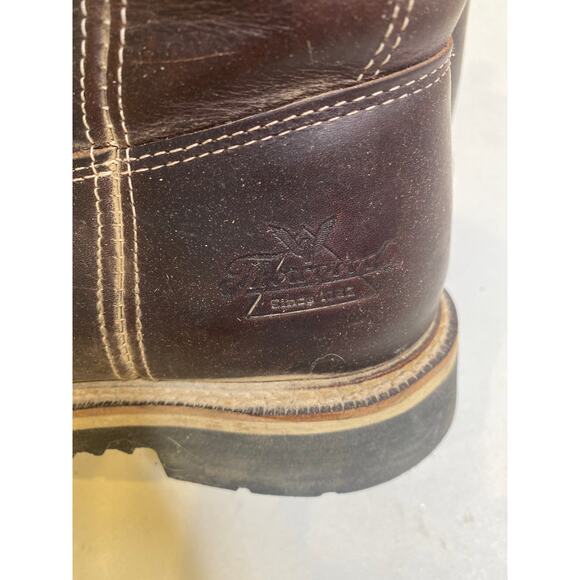 Thorogood Men’s Brown Steel Toed Wellington Pull On 10”Work Boots Sz 8D USA - Picture 5 of 12